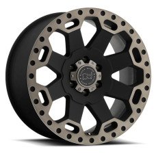 17x9.0 6X139.7/-12 BLACK RHINO WARLORD  MATTE BLACK W/MACHIN