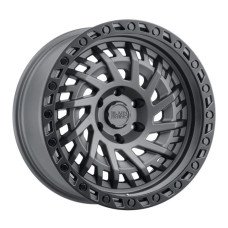 17X9.0 5X127/-18 BLACK RHINO SHREDDER MATTE GUNMETAL/BLK LIP